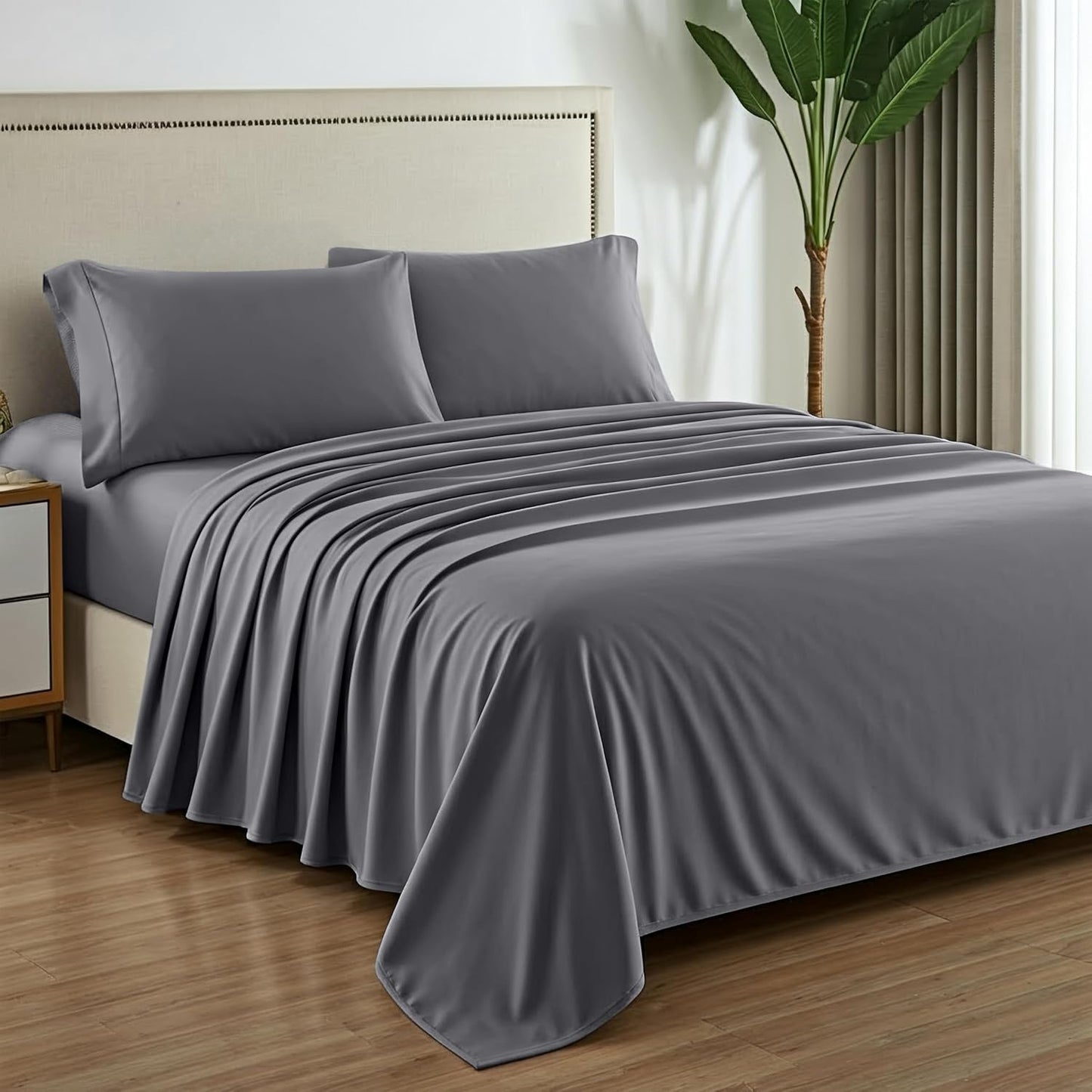 100% Egyptian Cotton King Size Sheet Set for Ultimate Comfort