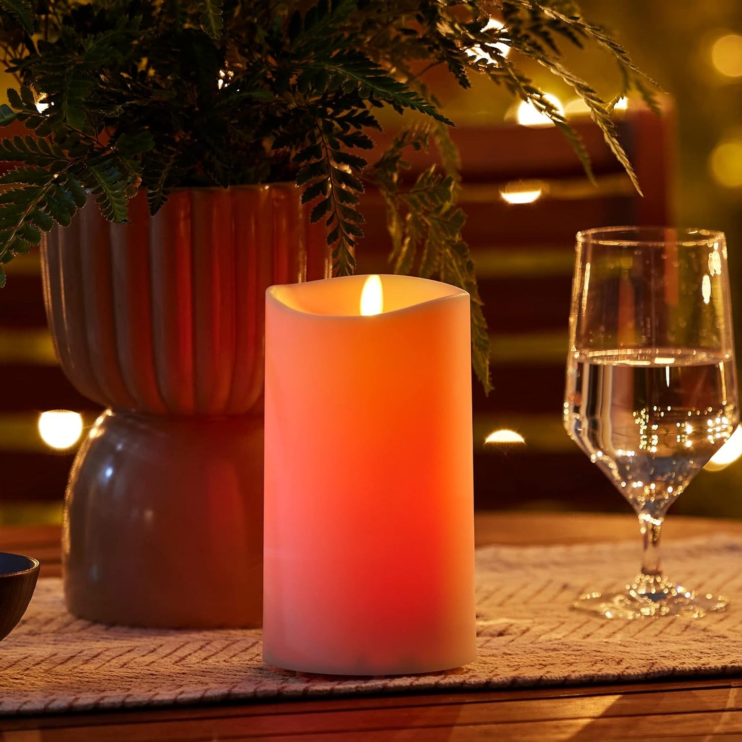 Luminara Outdoor Flameless LED Candle with Real Moving Flame