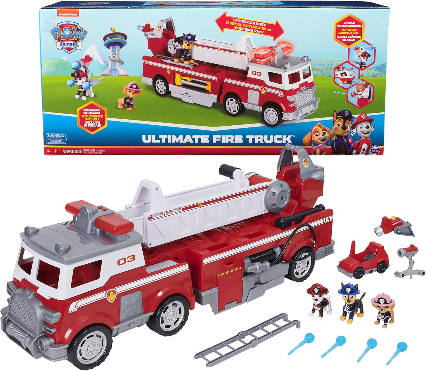 PAW Patrol Ultimate Rescue Fire Truck with Ladder and Figures