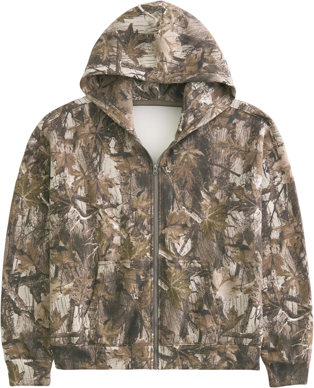 Camo Oversized Zip Hoodie: Cozy Style Statement