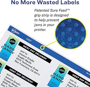Avery Shipping Address Labels with TrueBlock Technology for Easy Use
