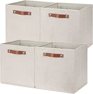 Temary Cube Storage Bins - 12 Inch Fabric Organizer Bins