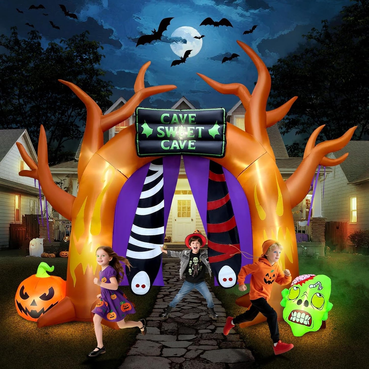 Kalolary 10 FT Halloween Inflatables Archway for Spooky Decor