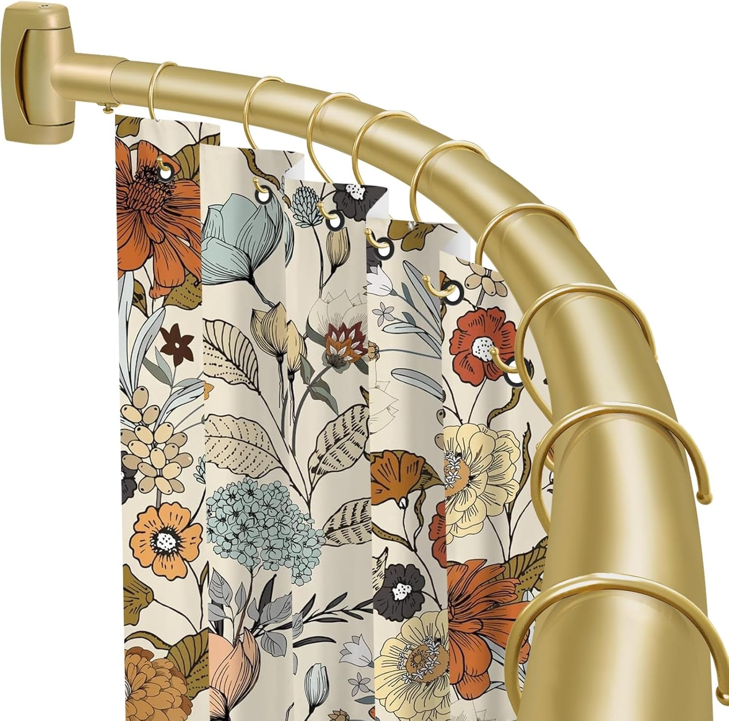YNL Curved Shower Curtain Rod for Extra Space and Durability