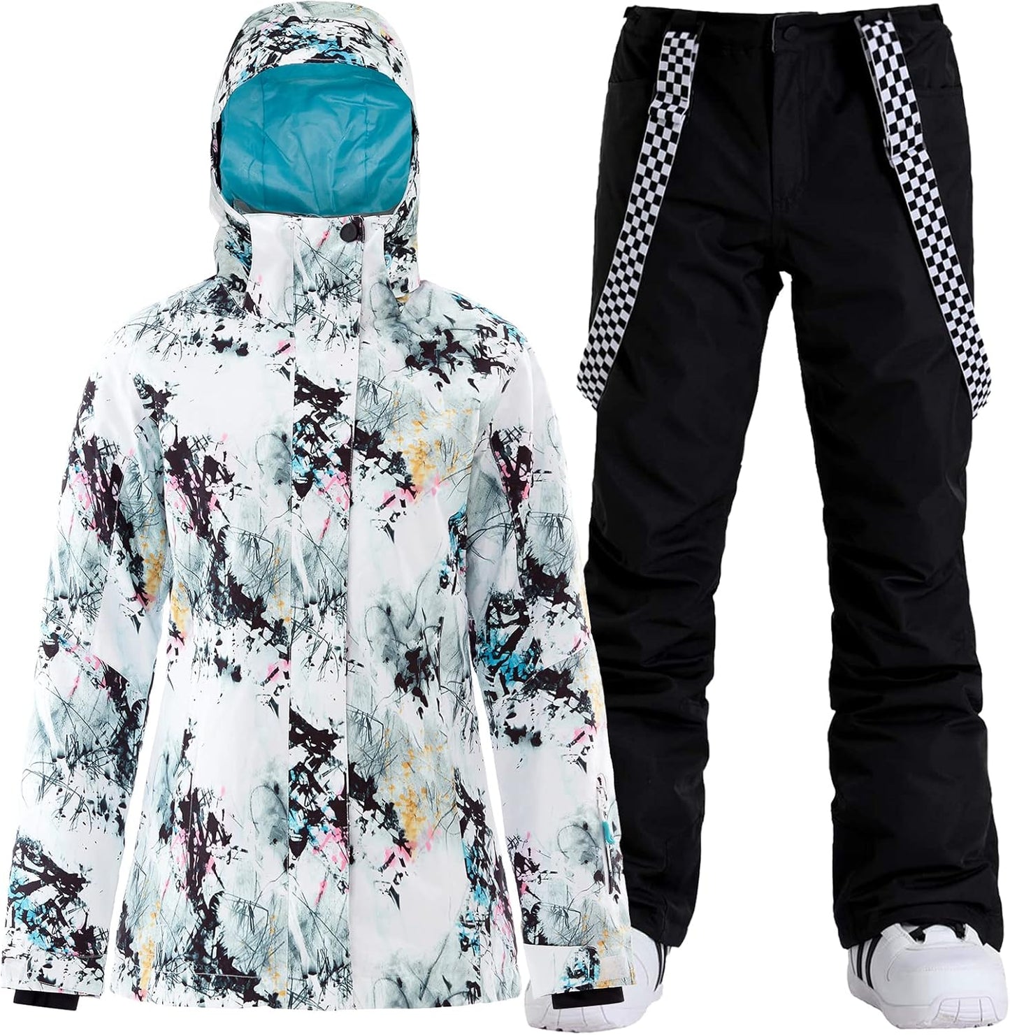 GSOU SNOW Women's Ski Snowsuit - Waterproof & Insulated