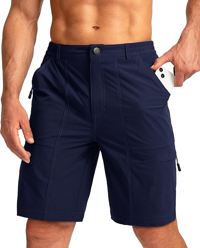 Viodia Men's Hiking Cargo Shorts with 6 Pockets for Outdoor Use