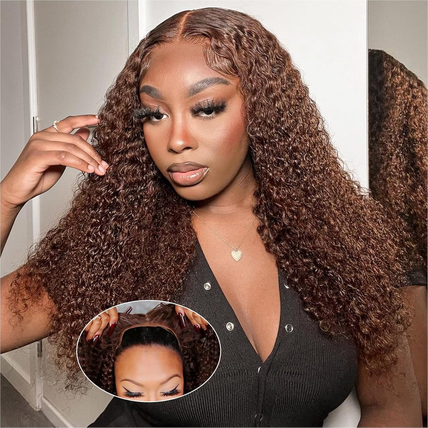 Curly BOB Wig Human Hair 200 Density Deep Wave for Women