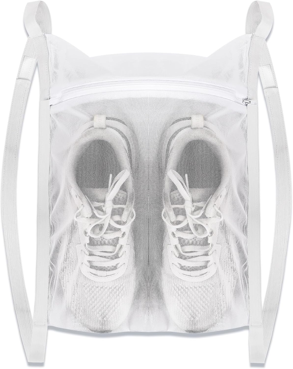 Sneaker Wash & Dry Net Bag - HoneyComber Mesh, Zipper & Strap
