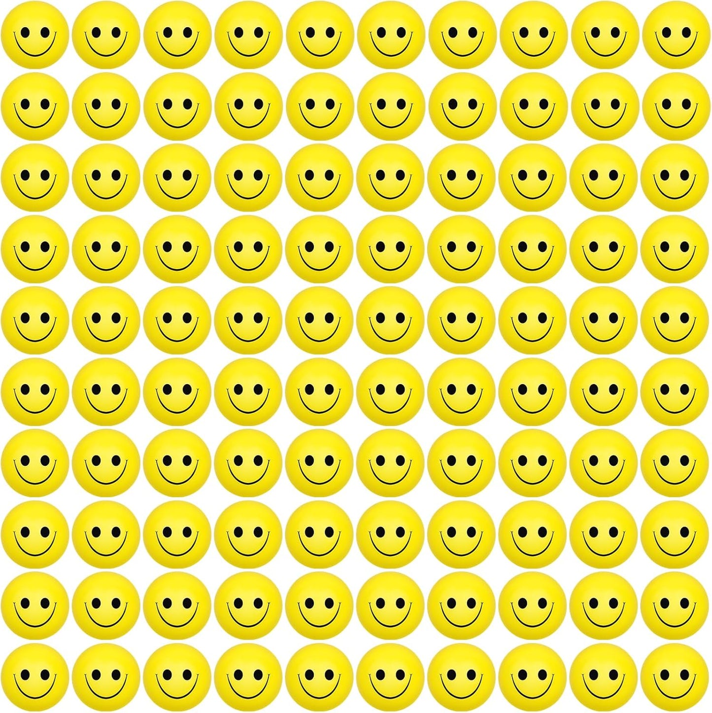 96 Pack Smile Face Stress Balls for Stress Relief and Fun