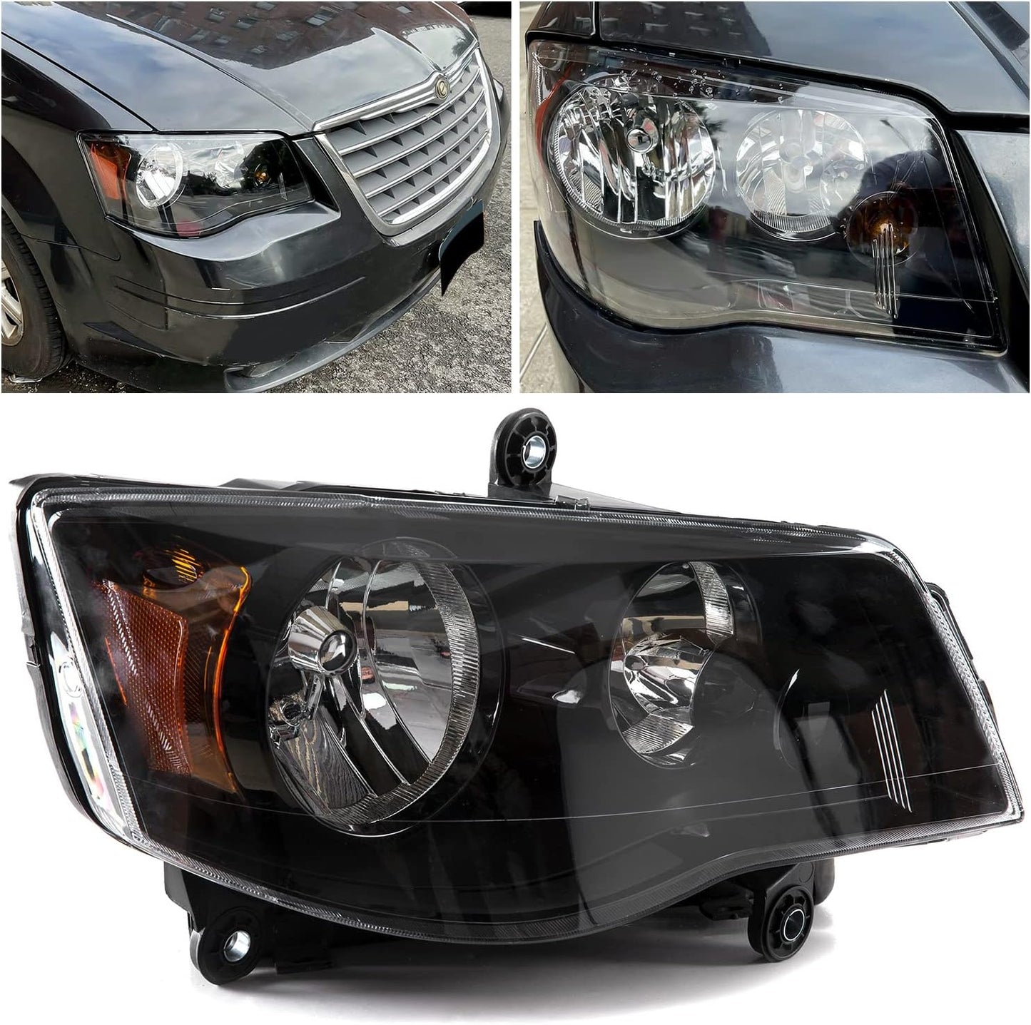 HECASA Headlight Headlamp for Dodge Grand Caravan & Chrysler