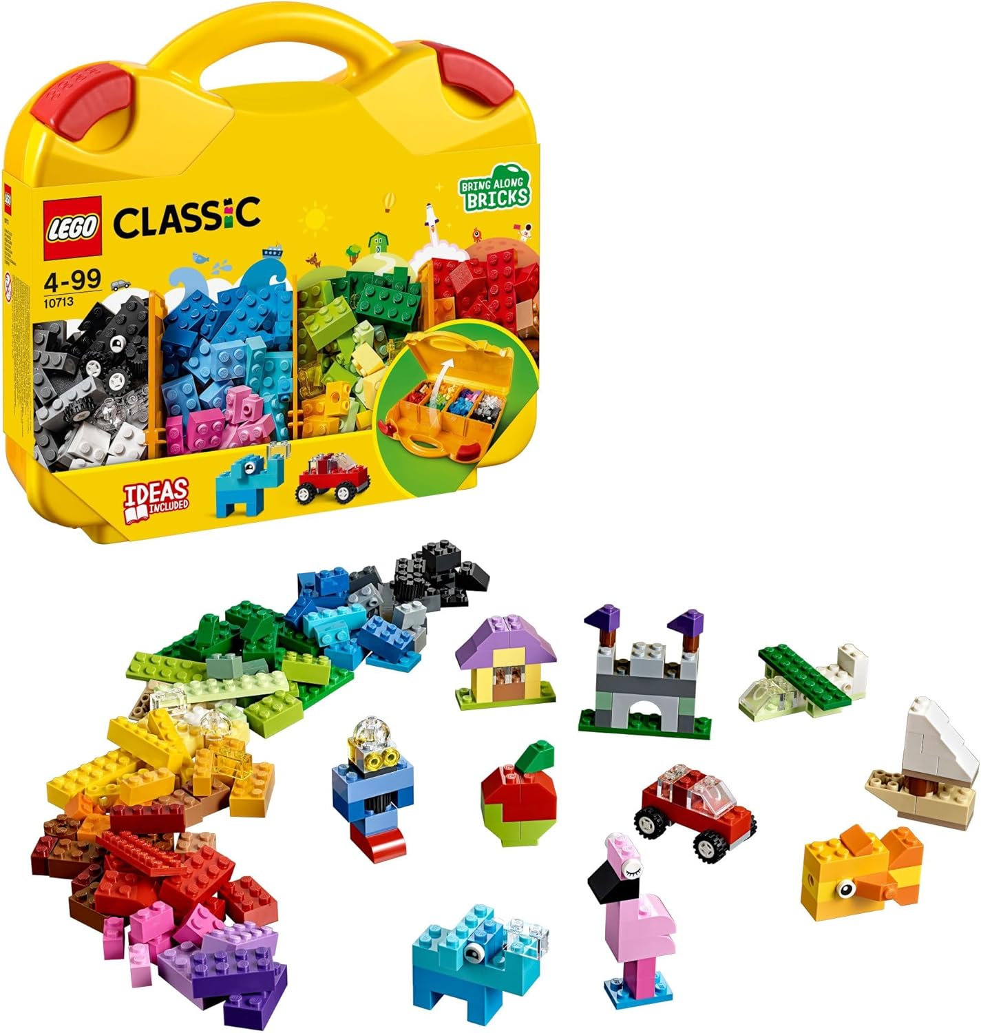 LEGO Classic Creative Suitcase - Colorful Building Bricks Set