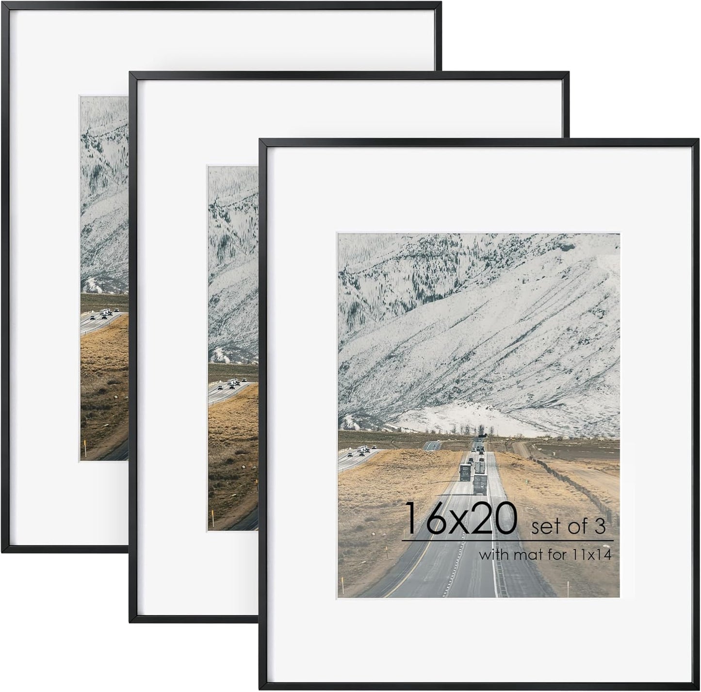 16x20 Metal Picture Frame Set of 3 for Modern Home Decor