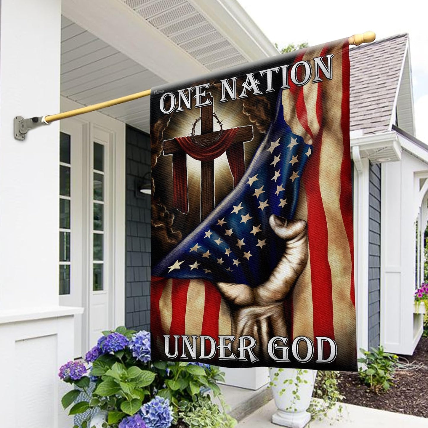 FLAGWIX Christian Patriot American Flags for 4th of July Decor