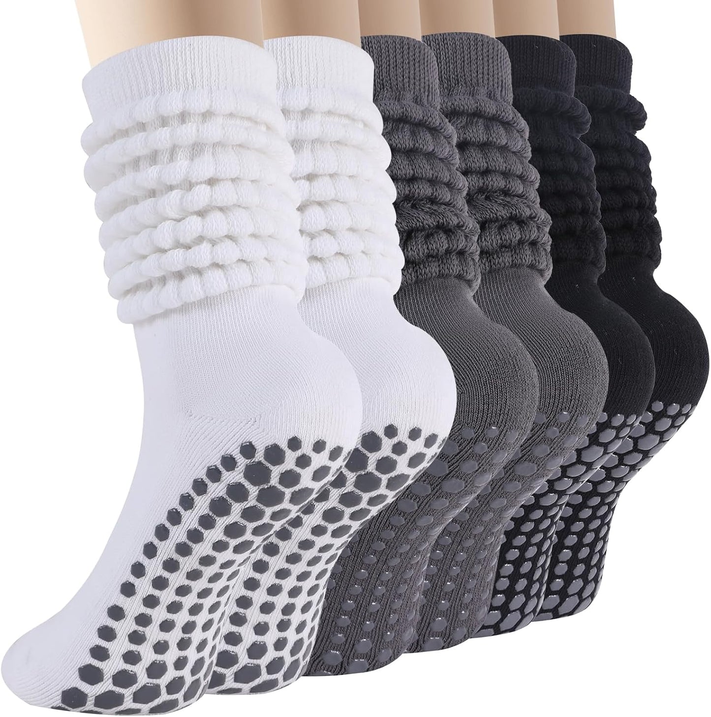 BISOUSOX Grip Pilates Socks - Non Slip & Stylish