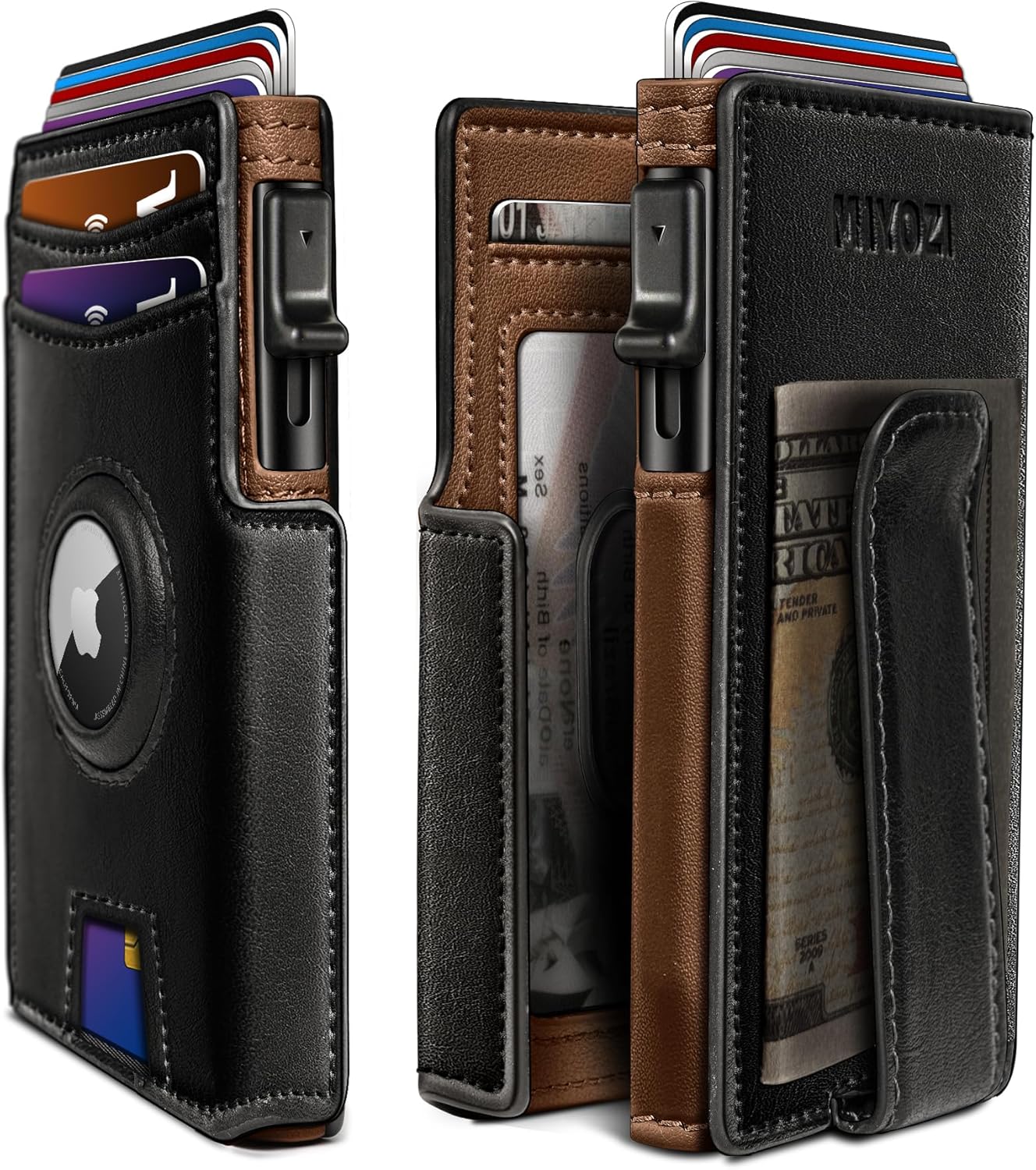 Airtag Wallet for Men with Money Clip and RFID Blocking Feature