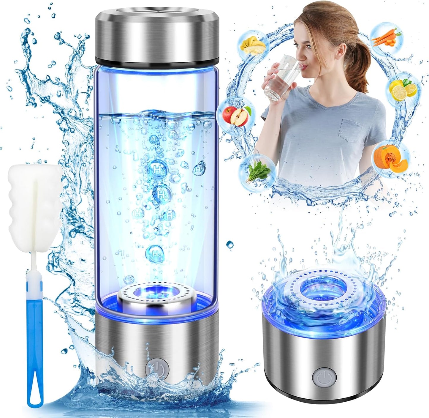 Hydrogen Water Bottle with Advanced SPE PEM Technology for Health