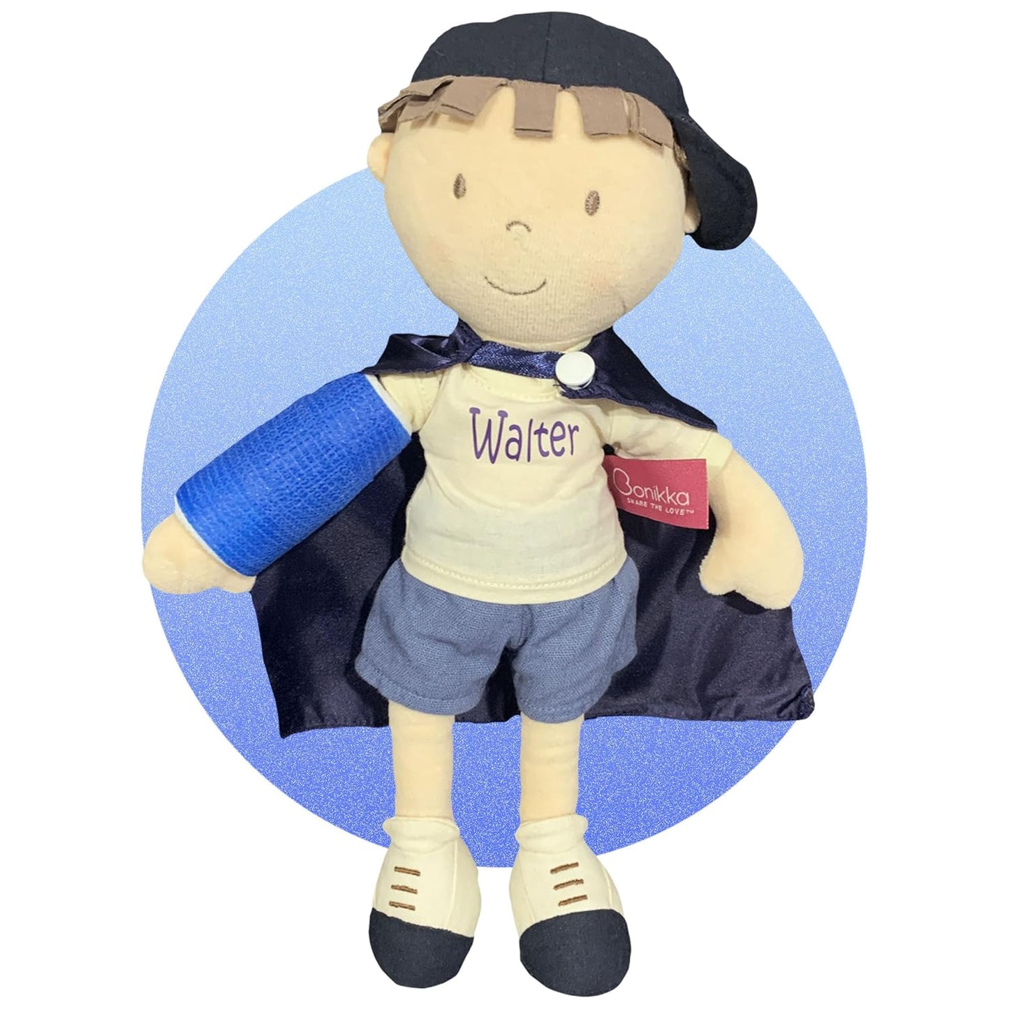 Personalized 13in Doll with a Cast - Perfect Get Well Gift