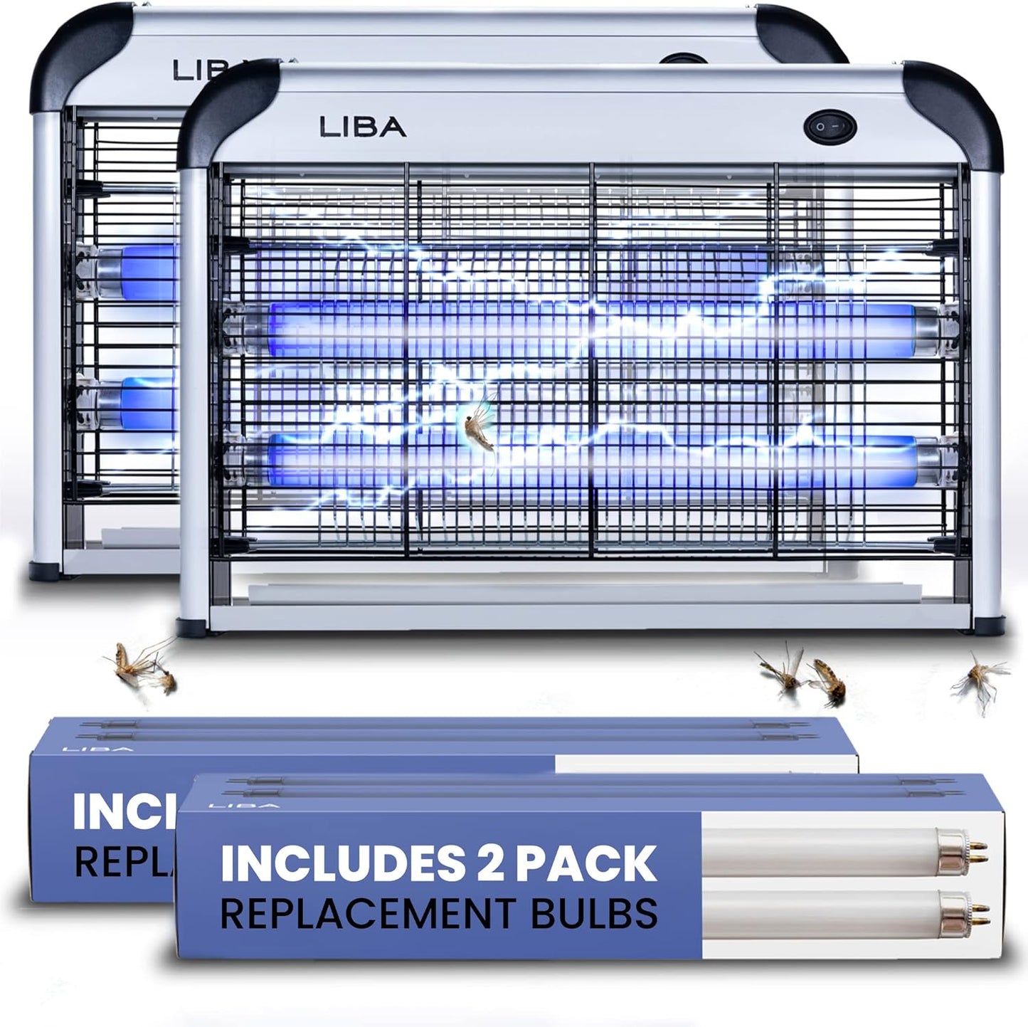 LiBa Electric Bug Zapper - Indoor Insect Killer with Bulbs