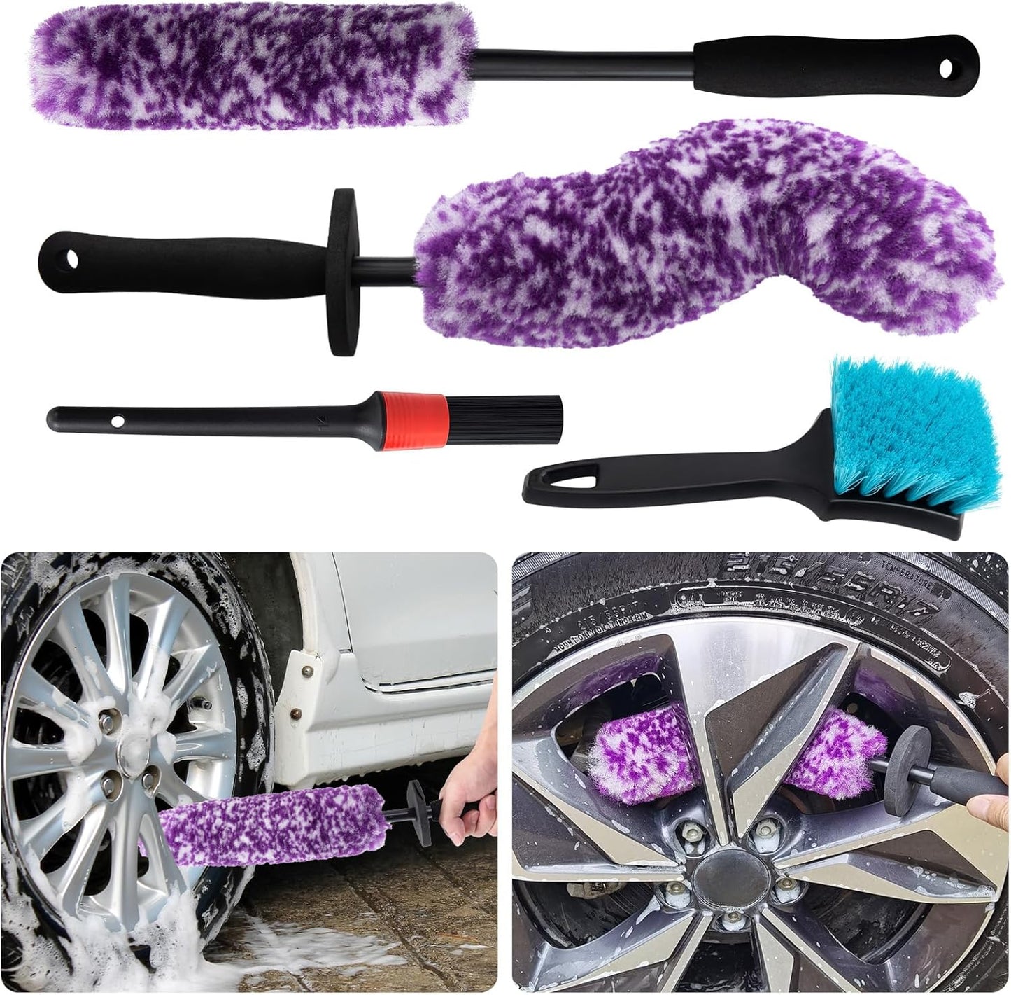 Ultra Soft Wheel Cleaning Kit - 360 Bend, No Spatter, 4 Pack