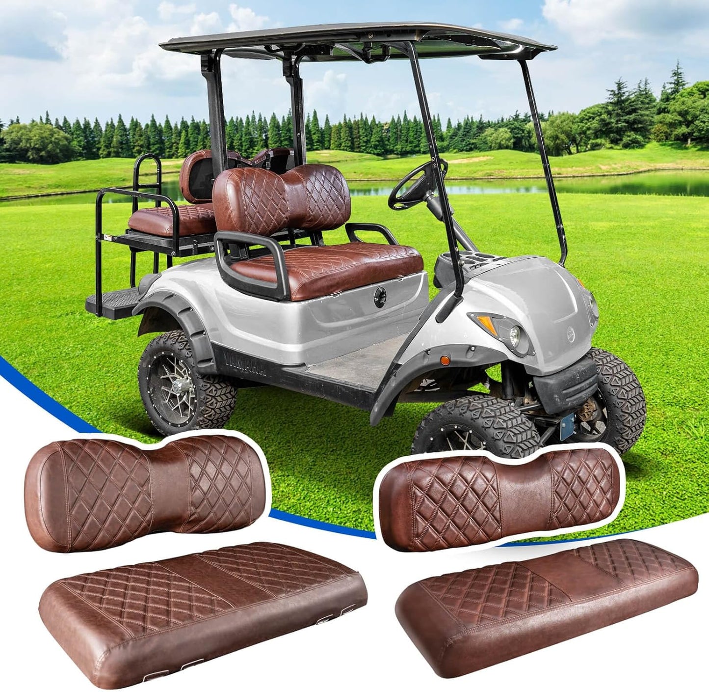 NOKINS 4PCS Golf Cart Seat Covers Kit for Yamaha G29 Drive2