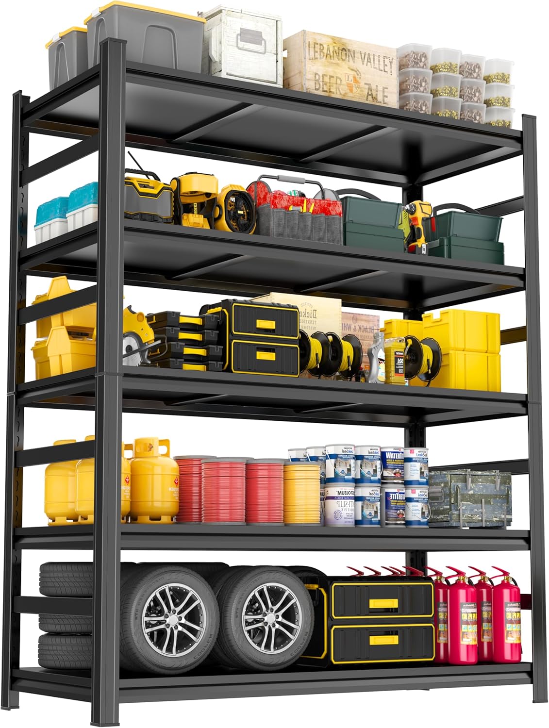 Heavy Duty Metal Shelving Unit for Garage and Industrial Use