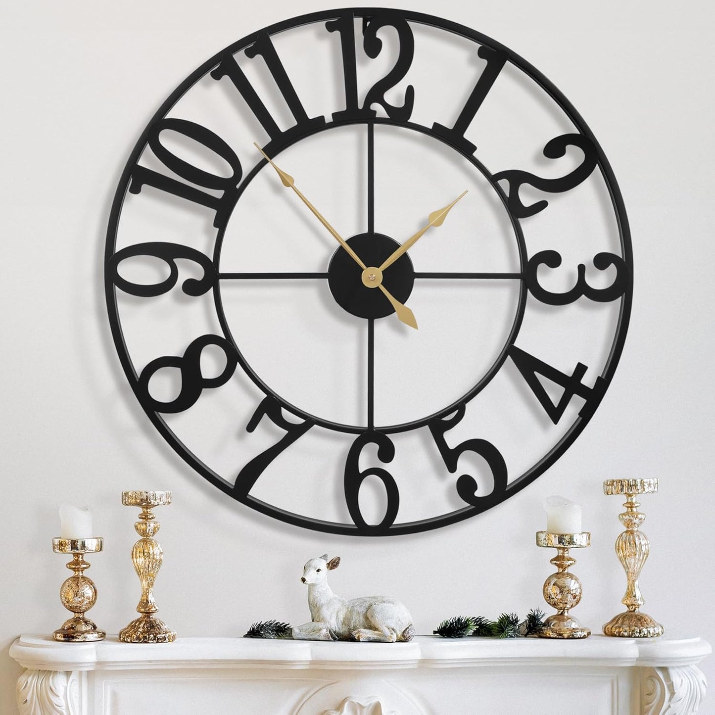LEIKE 31 Inch Extra Large Wall Clock for Home and Office Decor
