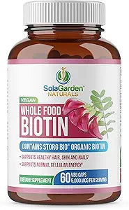 Whole Food Biotin Supplement for Healthy Hair Skin Nails