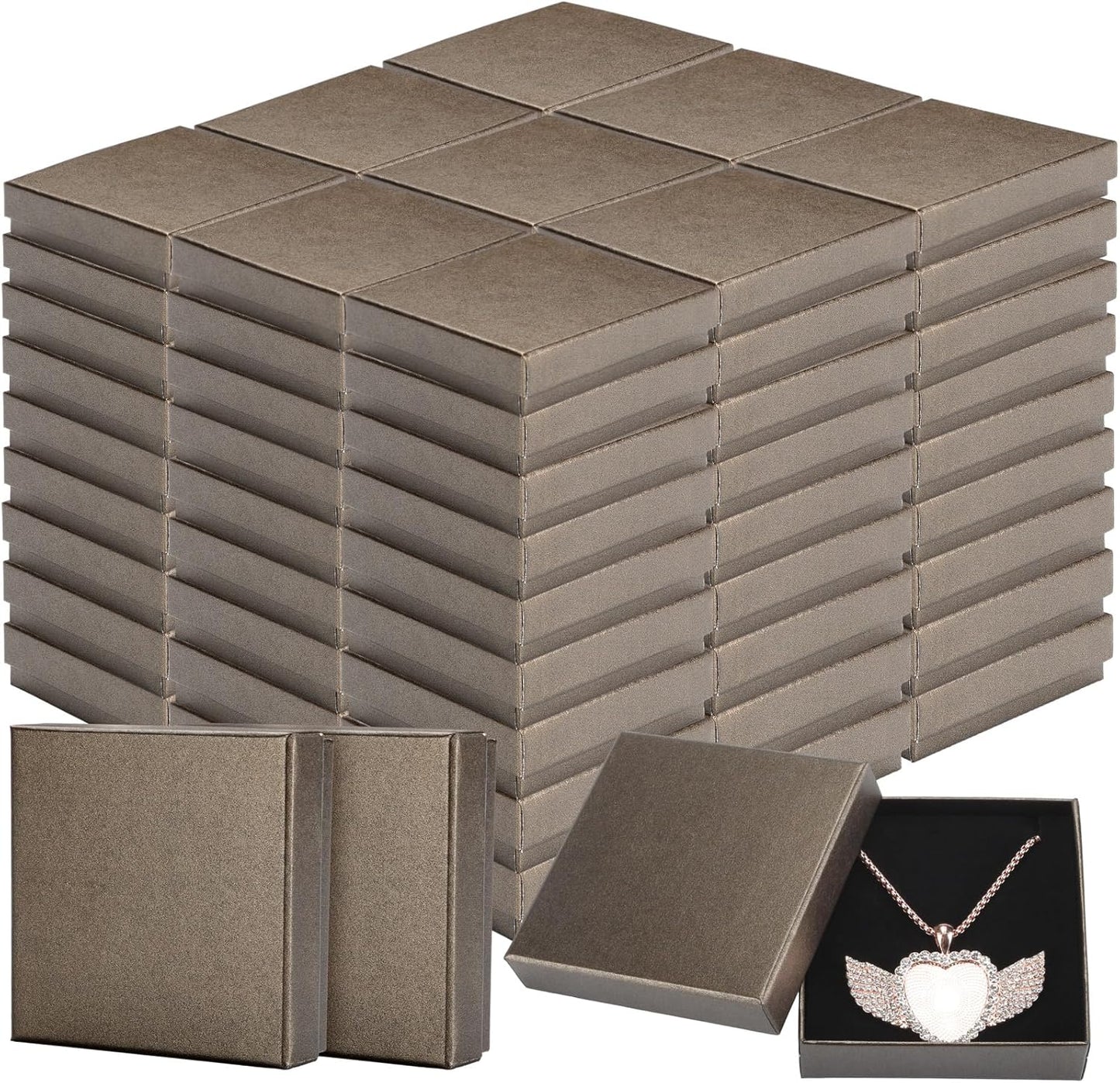 100 Pcs Jewelry Gift Boxes Bulk for Necklace Earring Bracelet