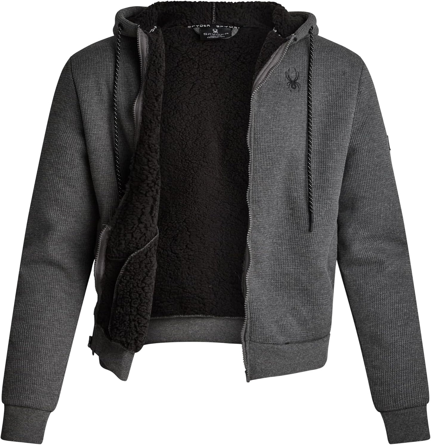 Spyder Mens Sherpa Fur Hoodie - Lightweight Full Zip Jacket
