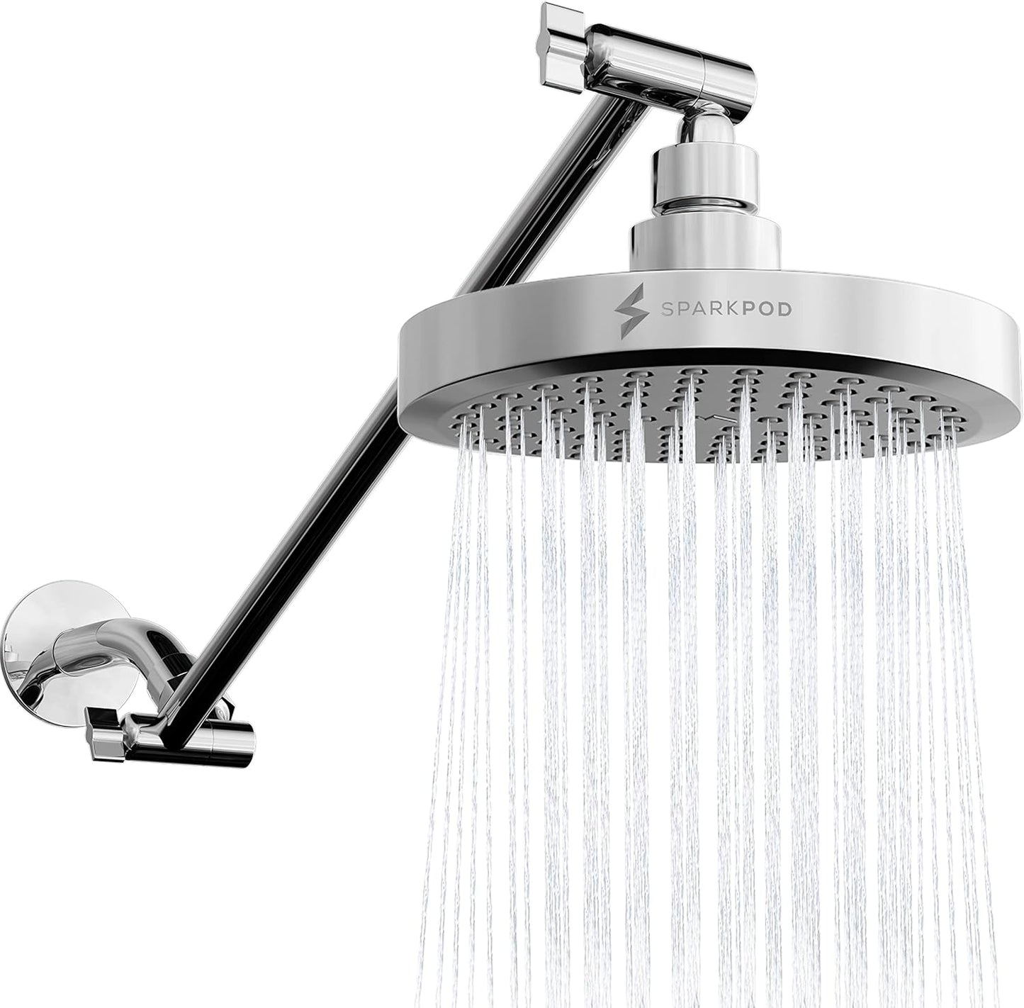 SparkPod Round Rain Shower Head - High Pressure Luxury Experience