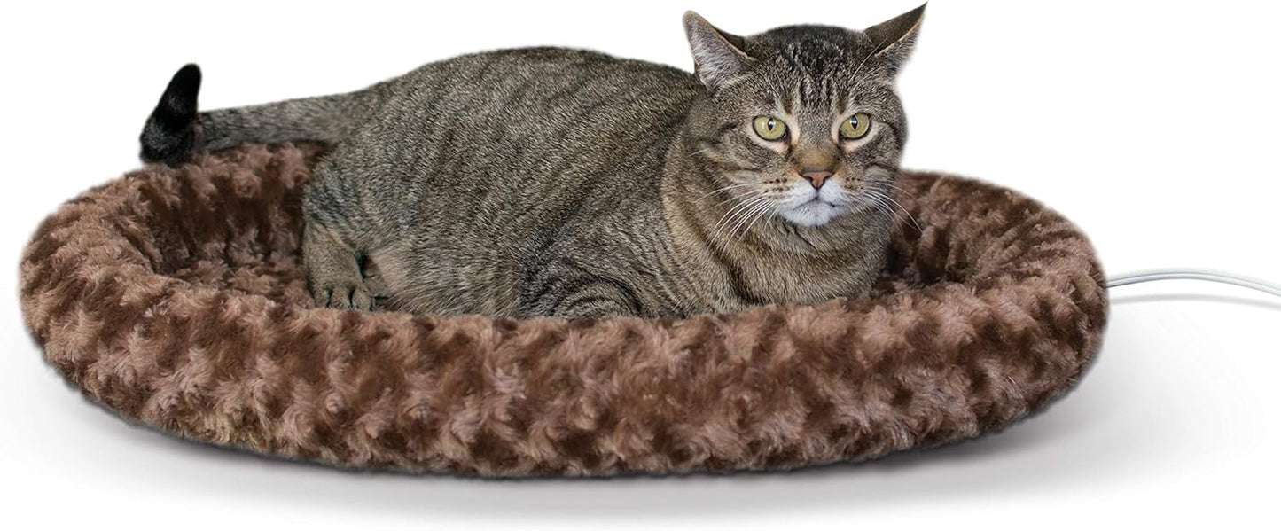 K&H Heated Cat Bed for Indoor Cats - Orthopedic Foam Comfort