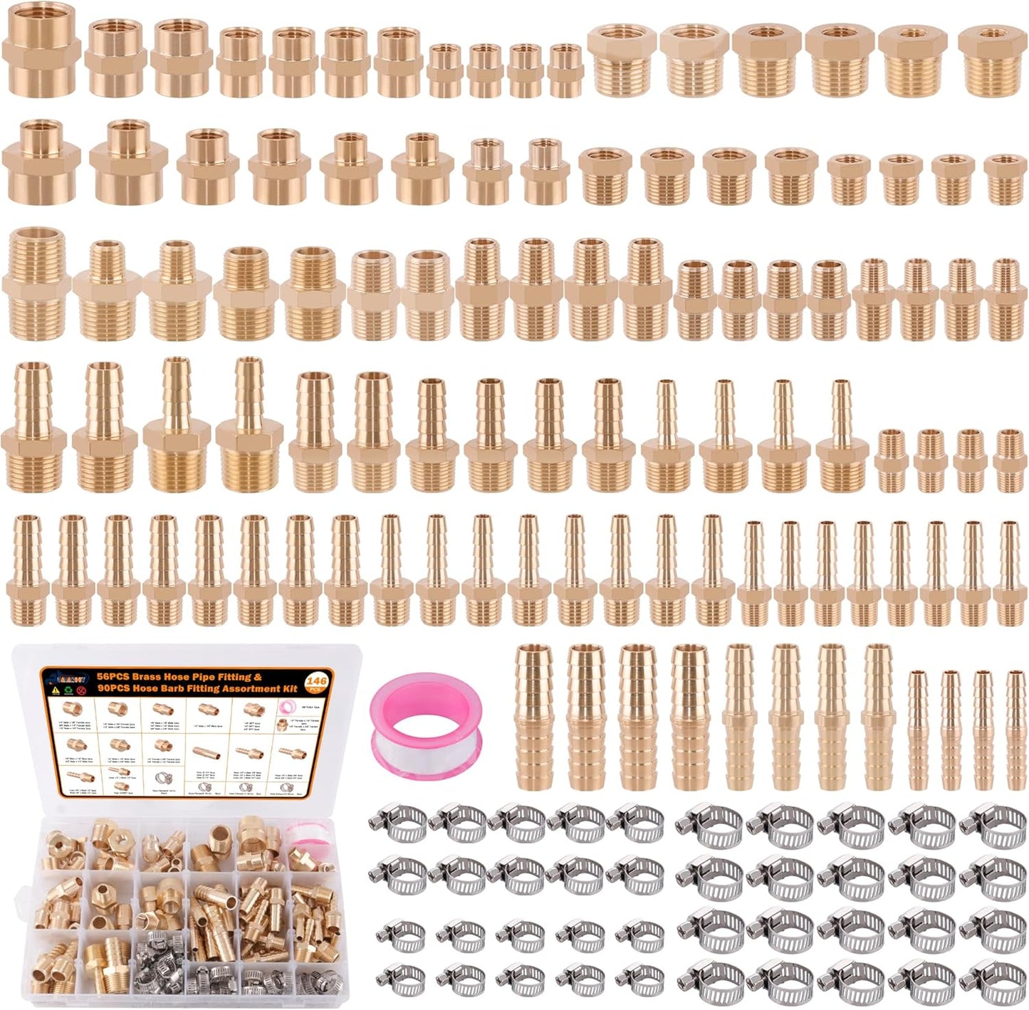 146Pcs Hose Pipe Fitting & Barb Fitting Kit for Versatile Use