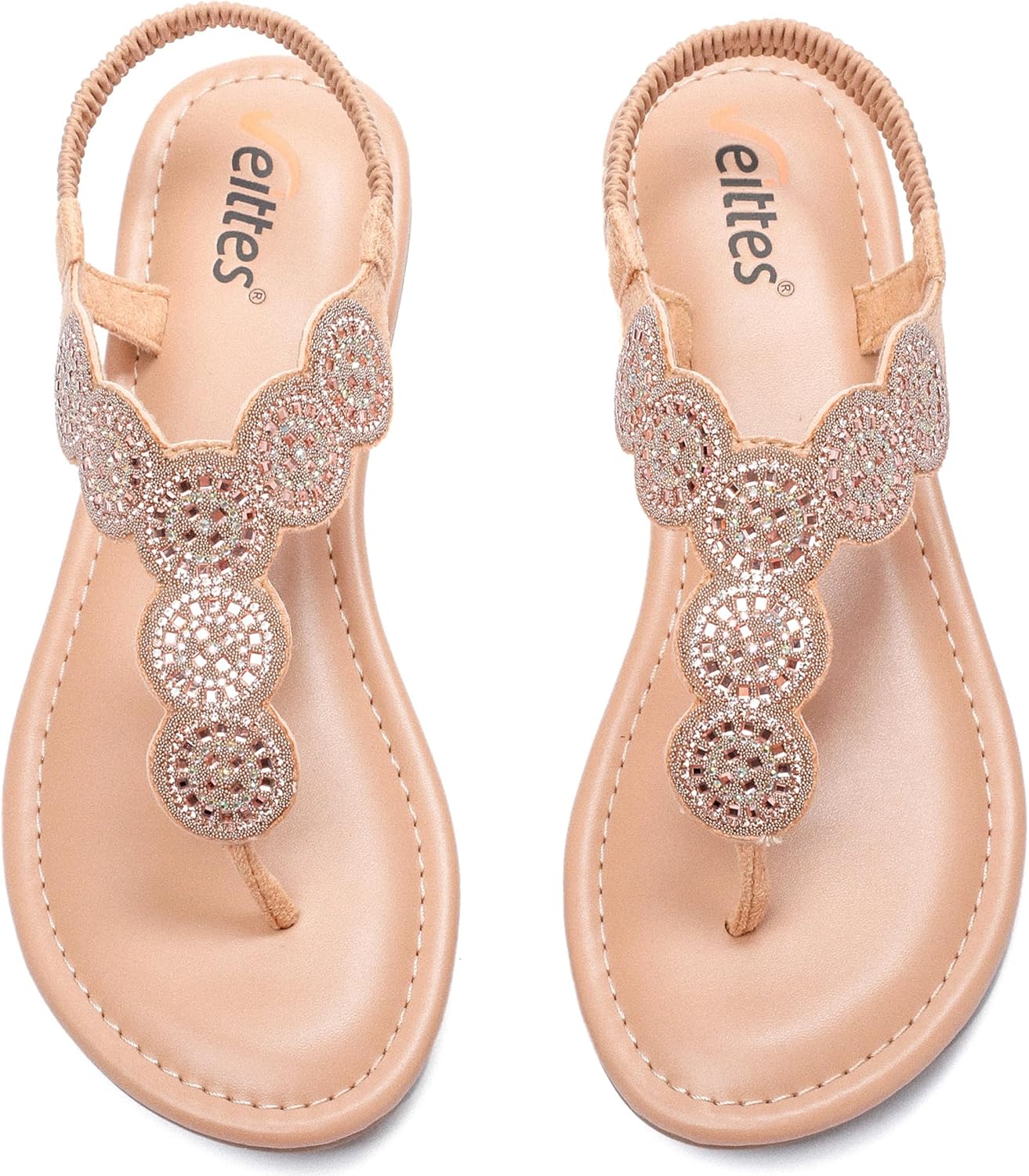 Veittes Women's Flat Slide Sandals - Comfortable Summer Footwear