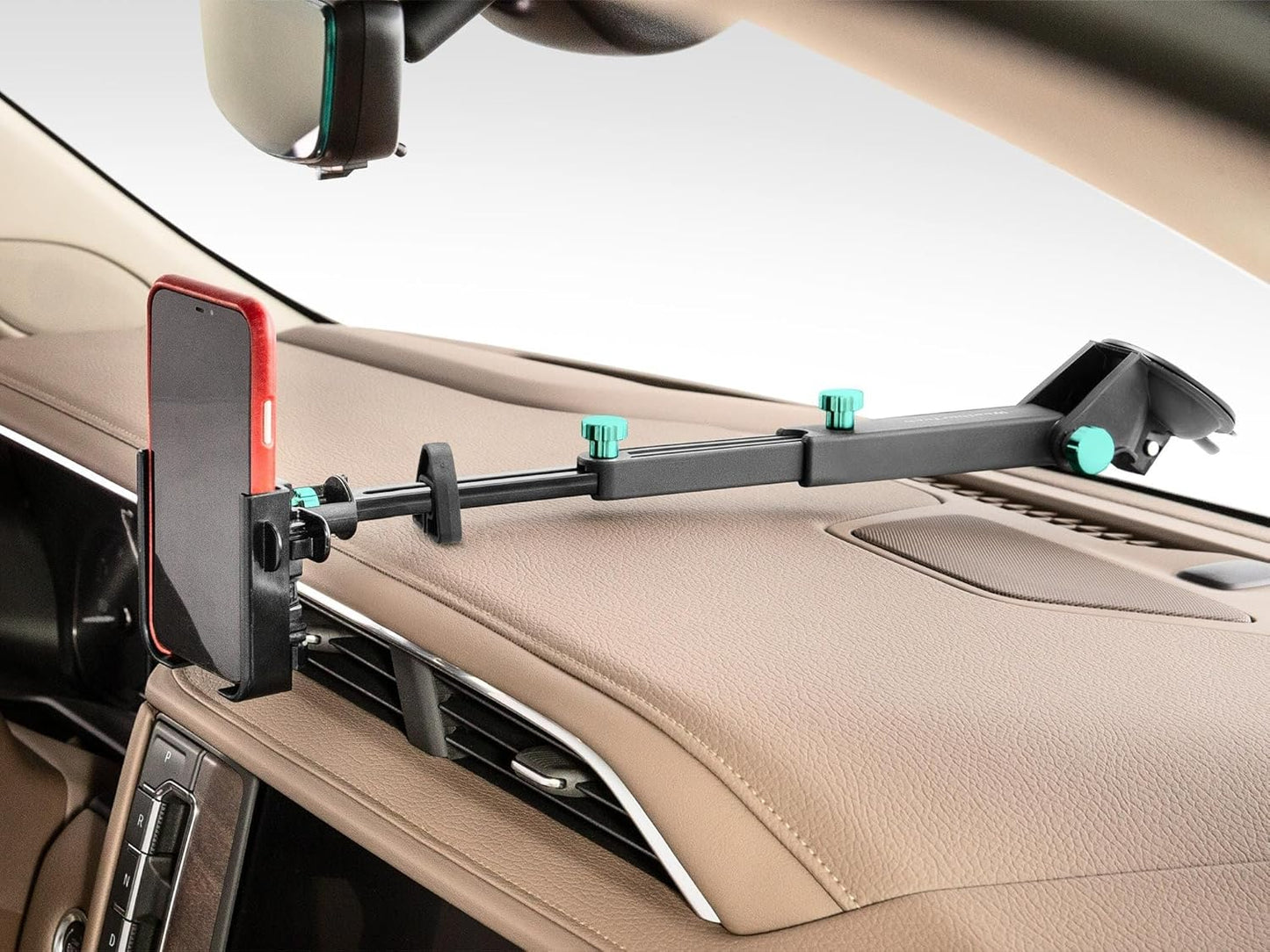 WeatherTech WindshieldFone Car Phone Holder with Turquoise Knobs
