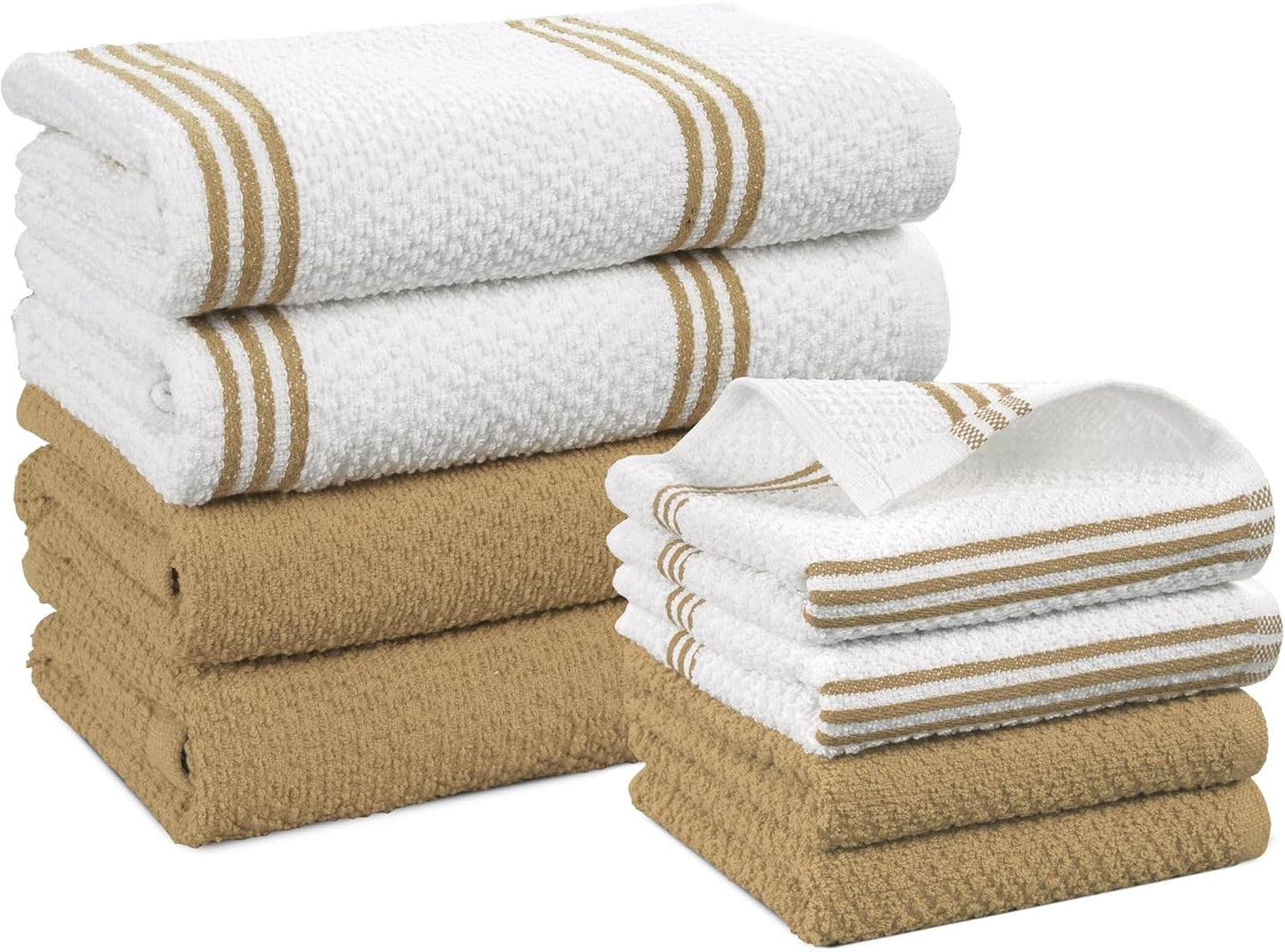 Casa Platino Beige Kitchen Towels Set - Absorbent & Stylish