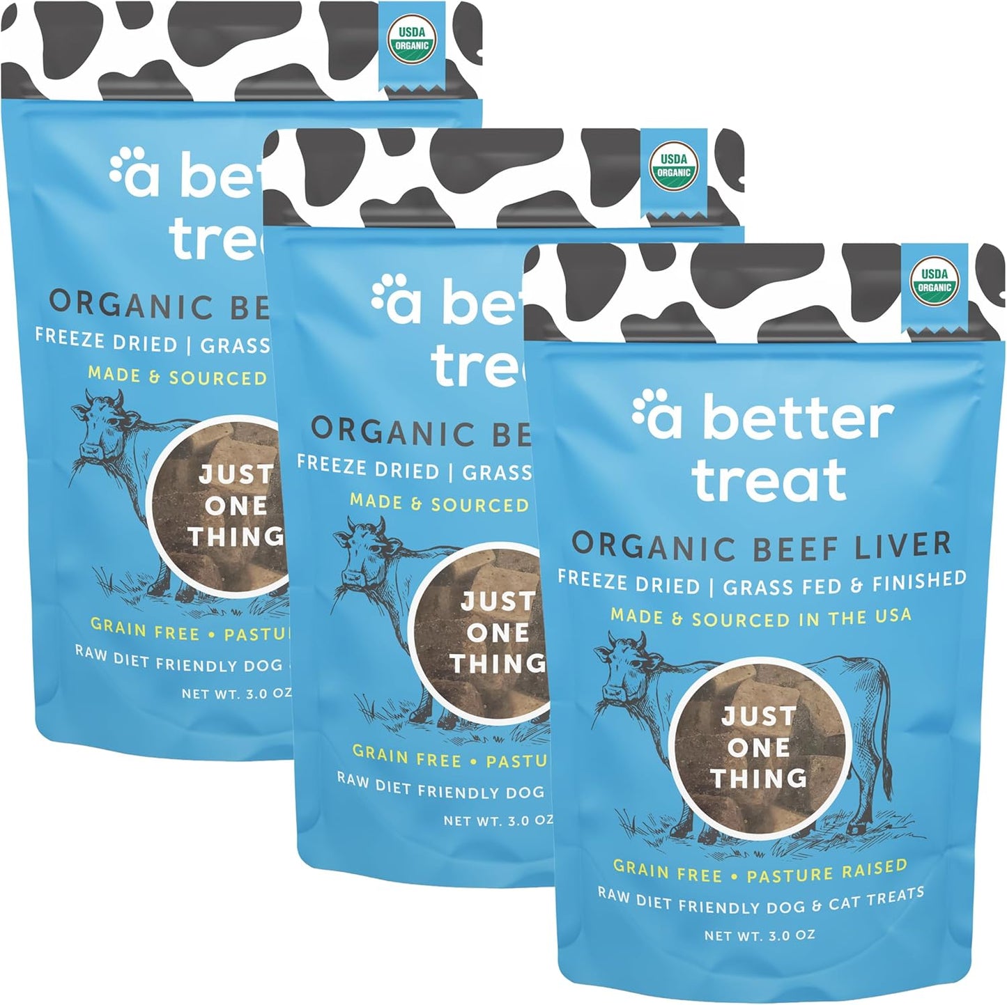 Organic Freeze Dried Beef Liver Treats for Dogs and Cats