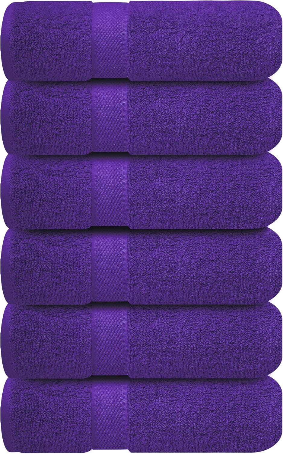 Luxury 100% Ring-Spun Cotton Hand Towels Set of 6 for Bath