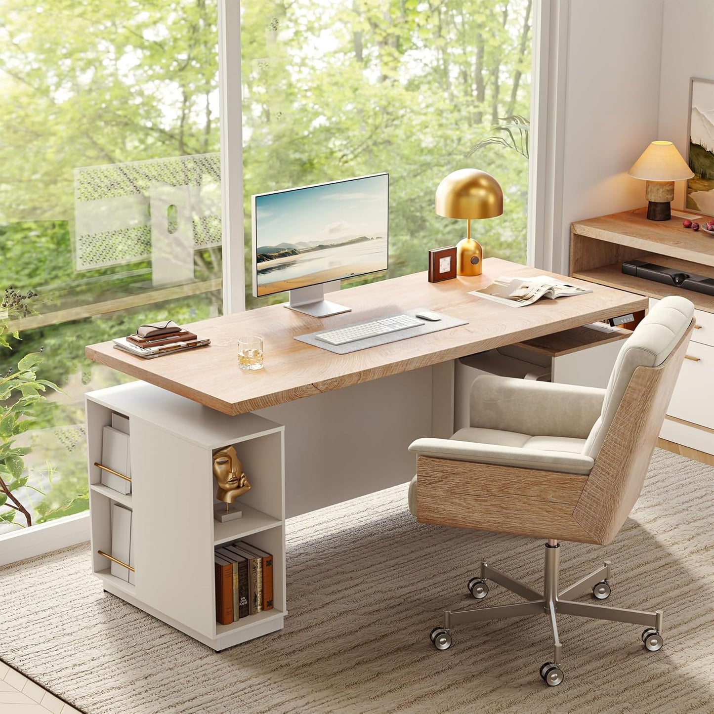 Electric Executive Desk with Privacy Panel - ModernMate