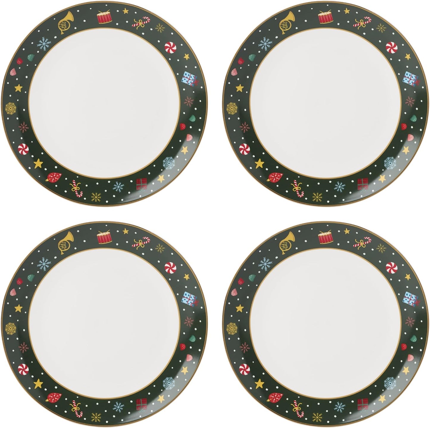 Nutcracker Ballet Dinnerware Set for 4 - Porcelain Plates