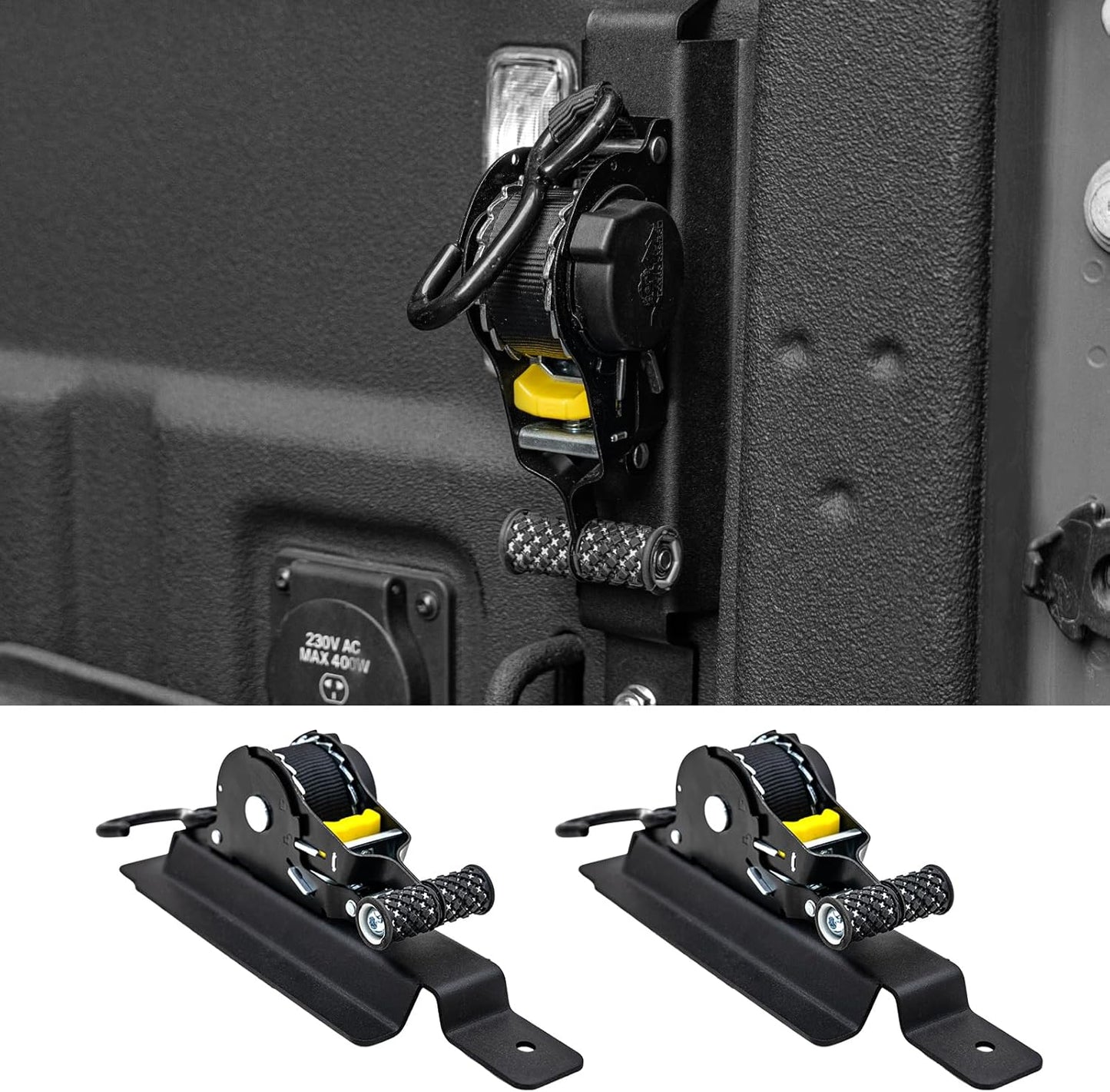 Retractable Ratchet Straps for 2020-2025 Jeep Gladiator Use