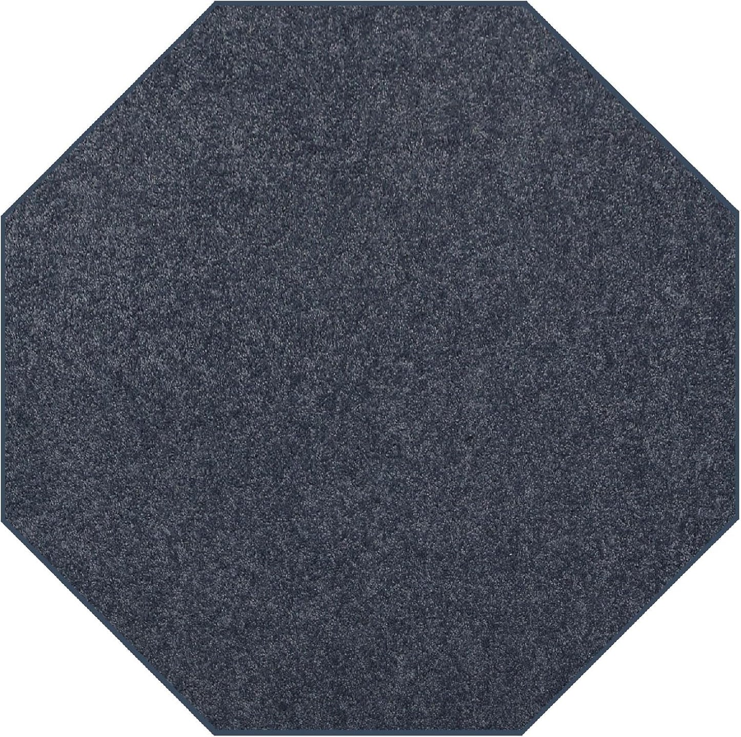 Pet Friendly Solid Color Area Rugs in Petrol Blue for Home