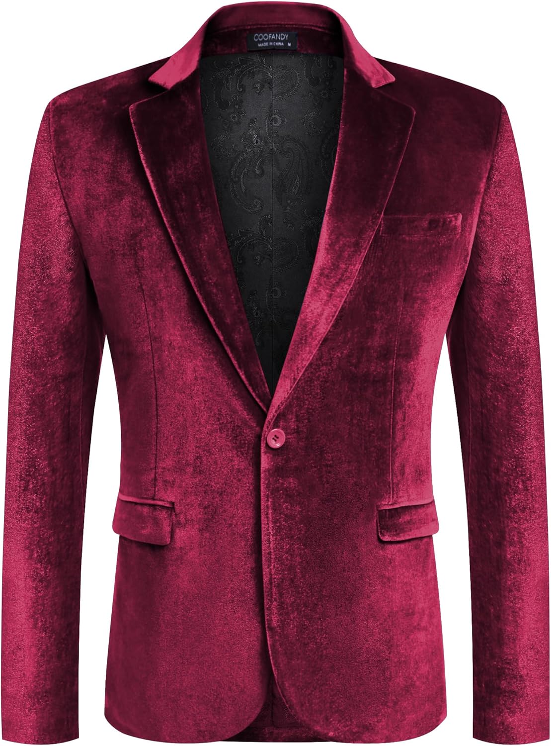 COOFANDY Men's Velvet Blazer for Weddings and Parties