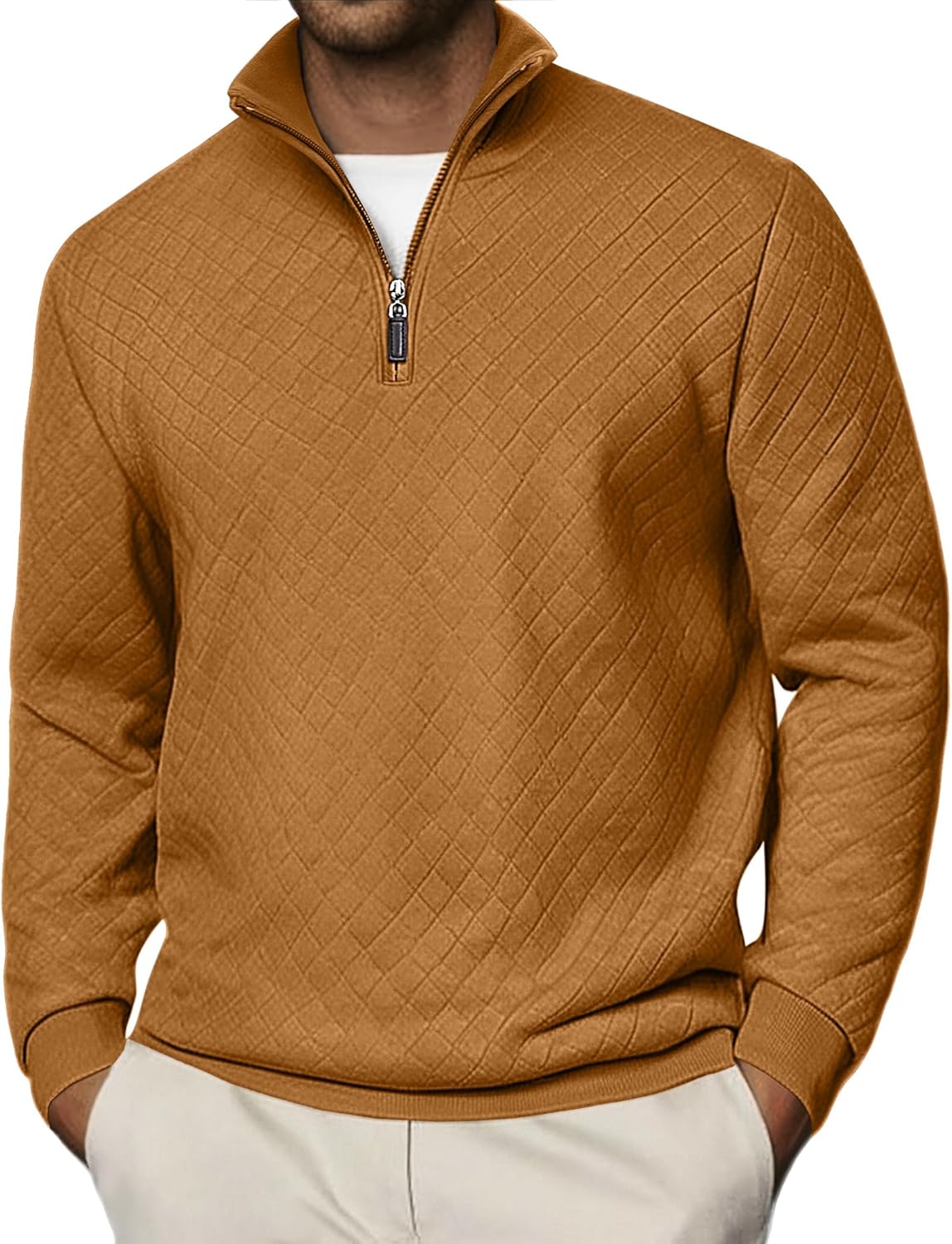 COOFANDY Men Quarter Zip Pullover for Stylish Winter Comfort