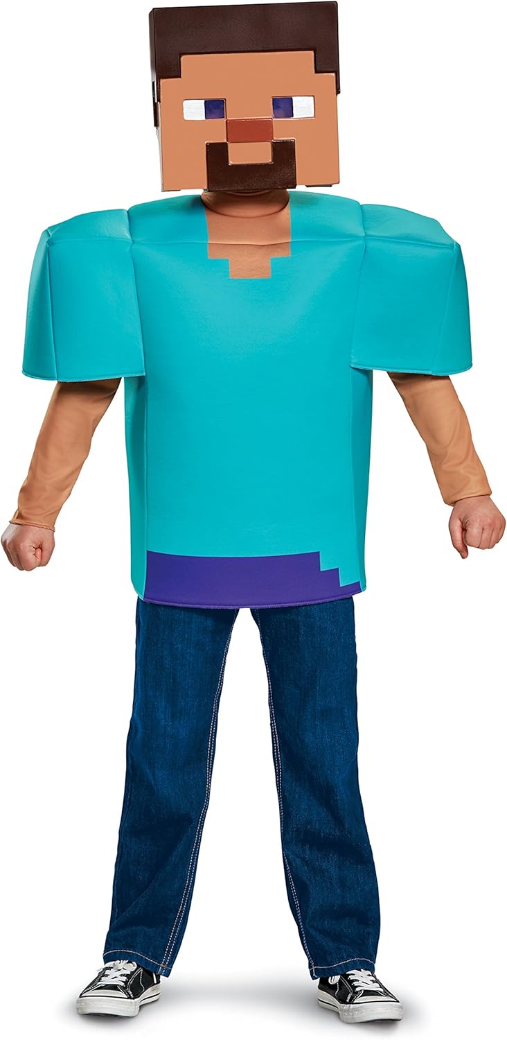Minecraft Steve Classic Costume for Kids - Fun and Authentic Look