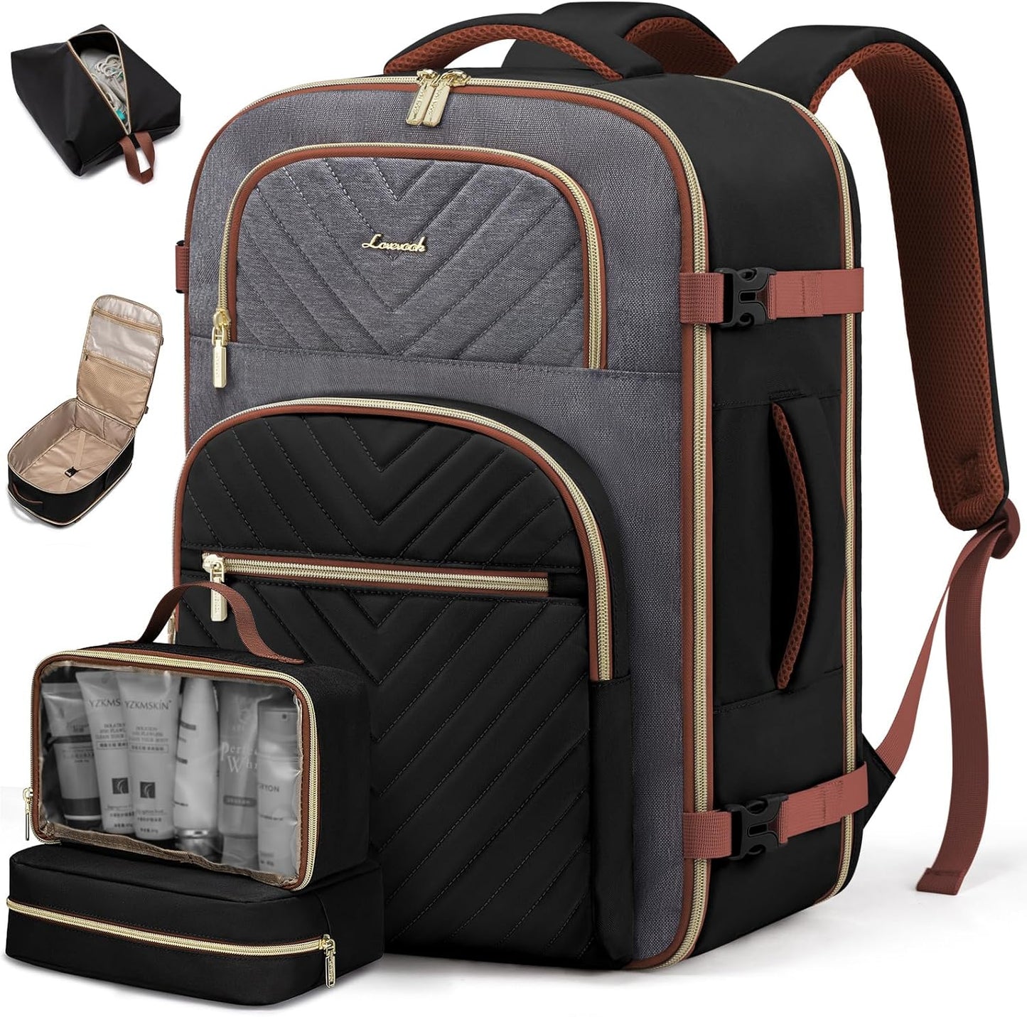 LOVEVOOK Travel Backpack 40L - Flight Approved Carry On Bag