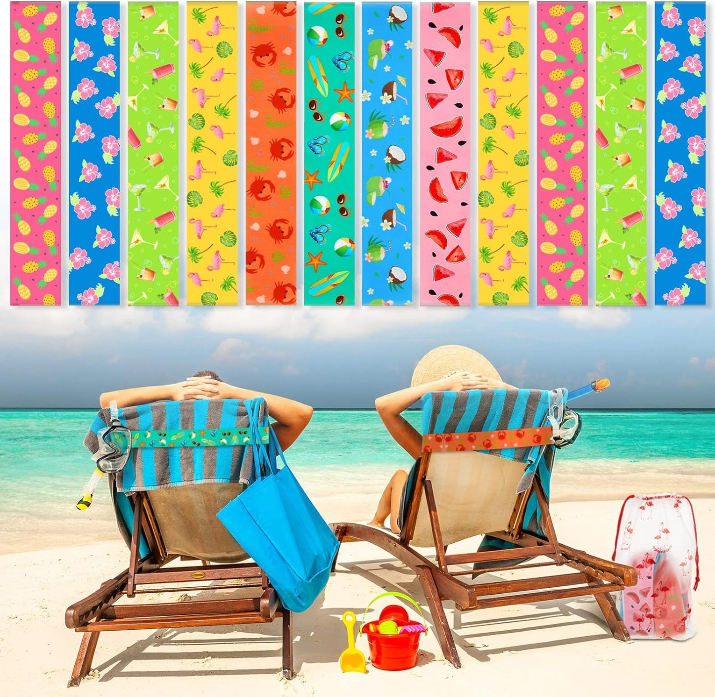 Secure Your Beach Towel in Style with Tessco 12-Pack Bands!
