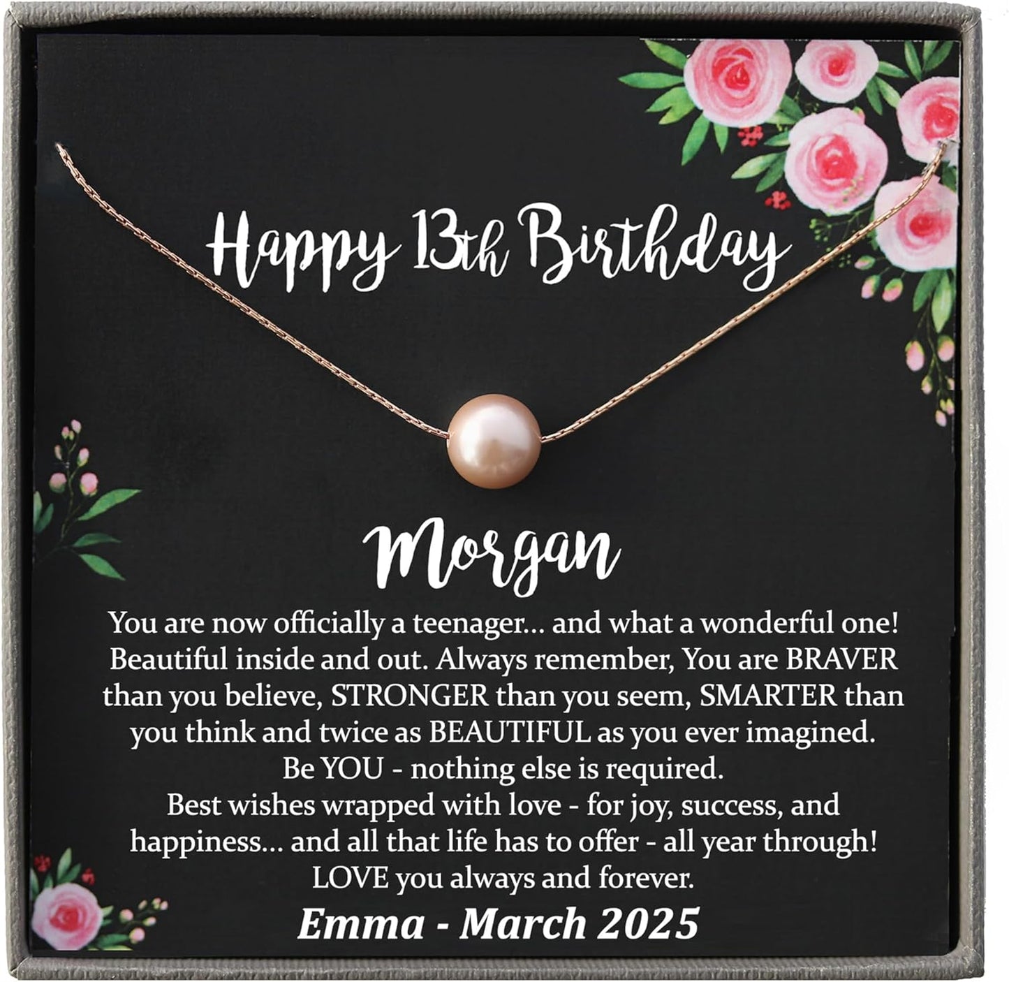 Be Wished Personalized 13th Birthday Gifts for Girls Necklace