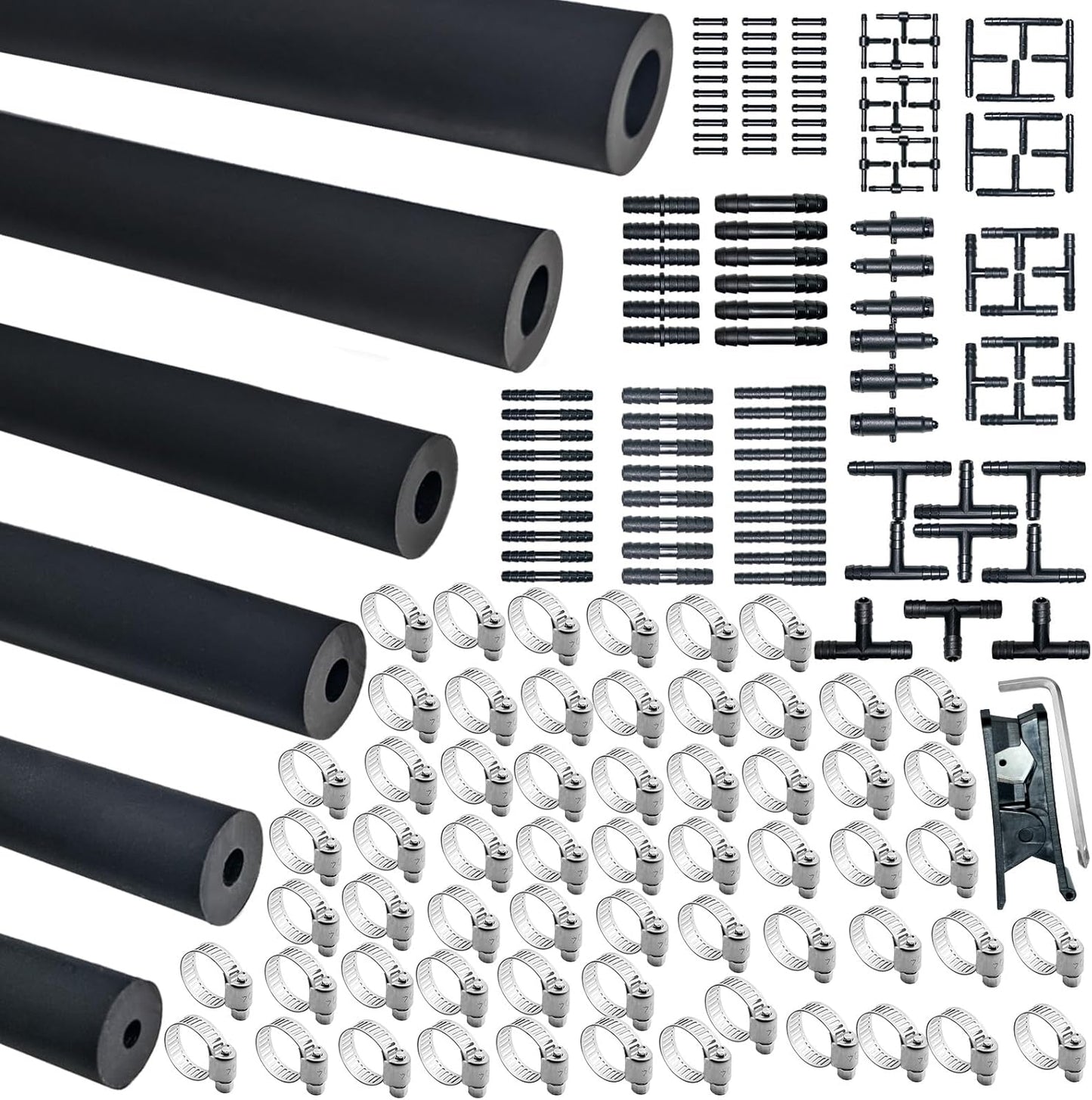 Silicone Vacuum Hose Kit 10FT for Automotive Marine Industrial Use