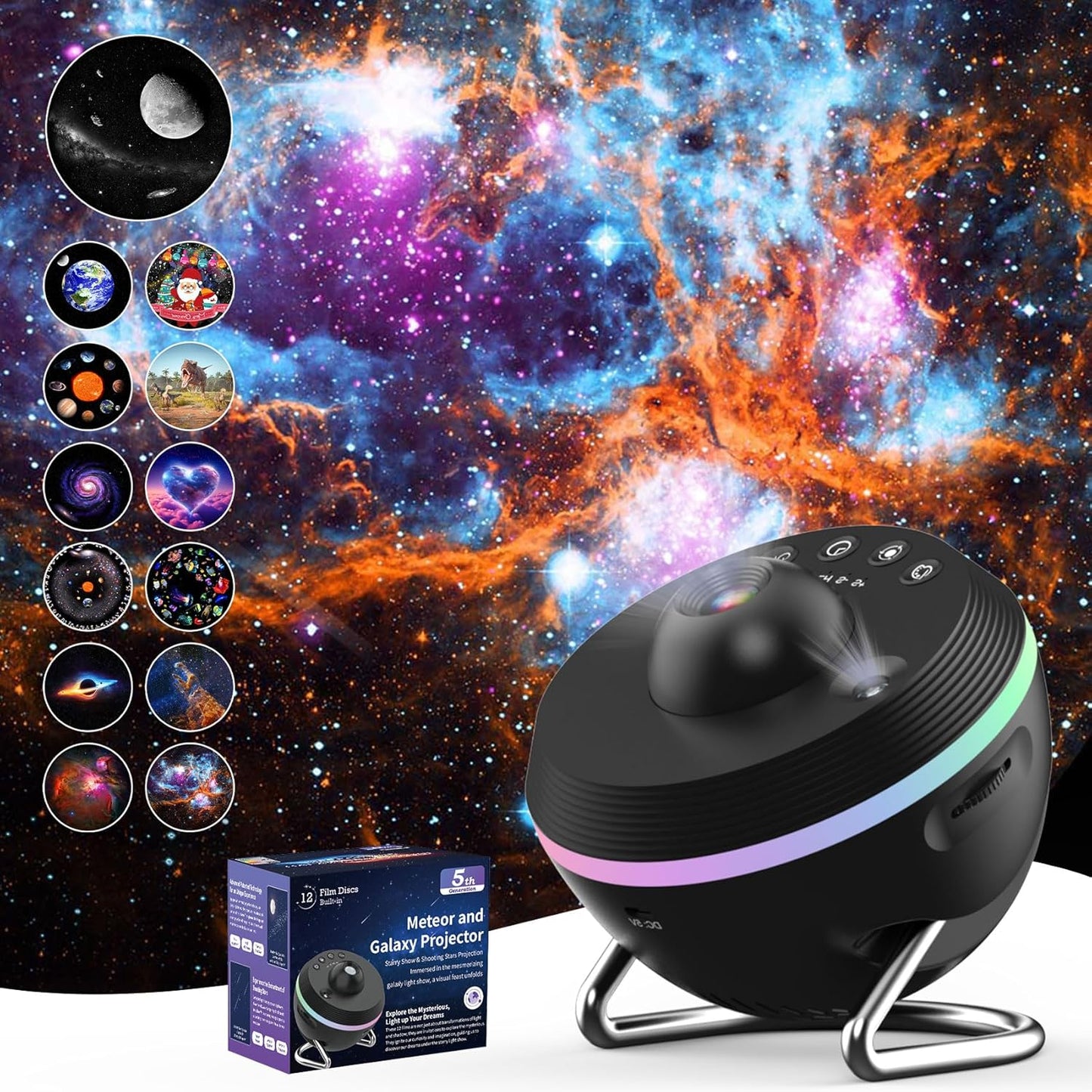 WFOJOO Galaxy Star Projector - Transform Your Space!