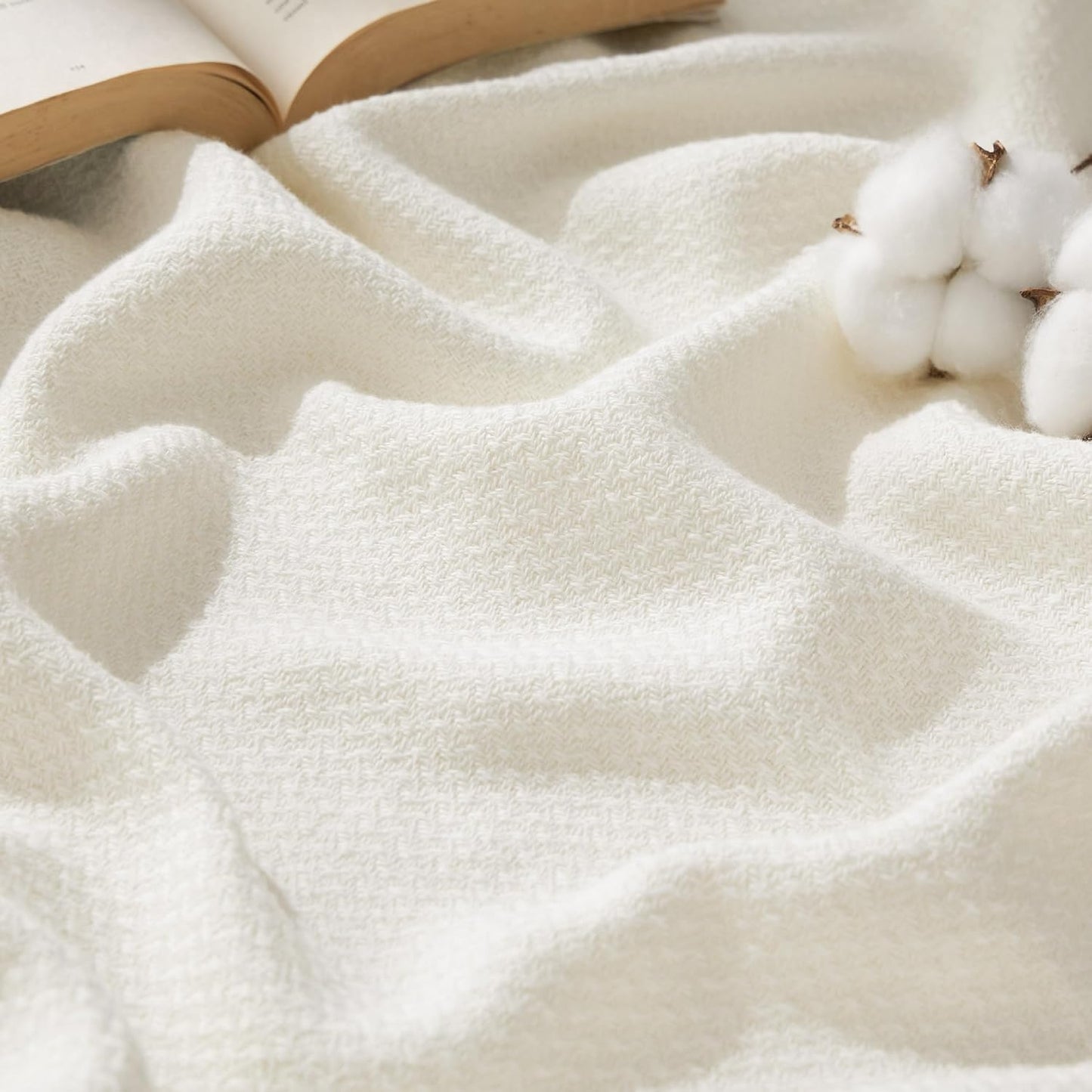 Bedsure GentleSoft Cotton Large Blanket for Cozy Comfort